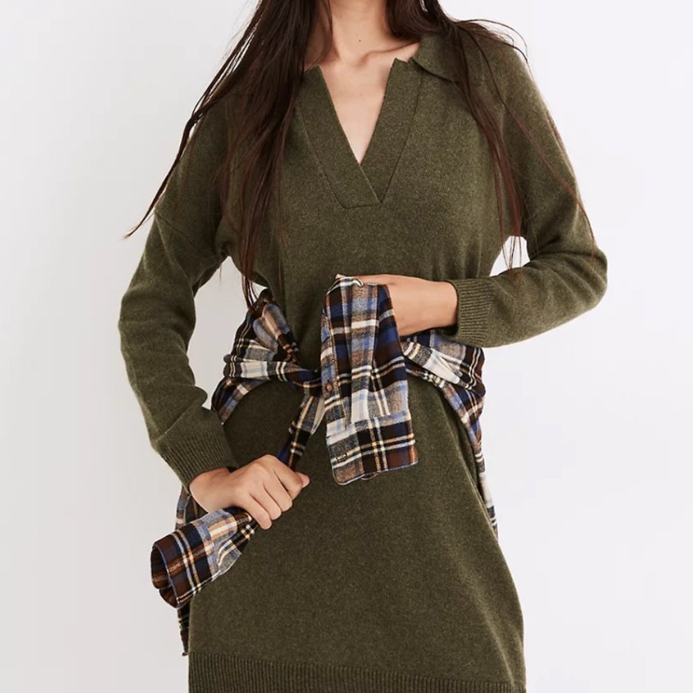 Madewell Polo Sweater Dress